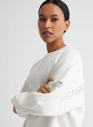 Ecoalf Boreal slogan-back sweatshirt (Women, White, MEDIUM)