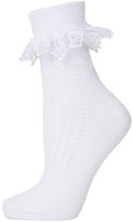 Thumbnail for your product : Topshop Crochet trim ankle socks