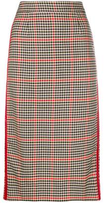 P.A.R.O.S.H. checkered print pencil skirt