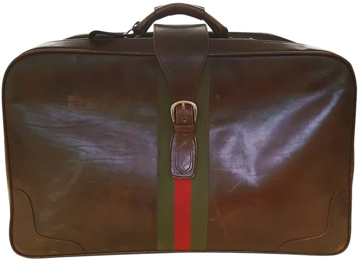 gucci leather travel bag