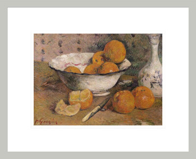 Red Barrel Studio Still life with Oranges by Paul Gauguin - Framed Giclee Print