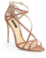 Thumbnail for your product : Dolce & Gabbana Strappy Suede Sandals