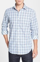 Thumbnail for your product : Thomas Dean Tailored Fit Plaid Poplin Sport Shirt