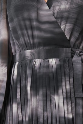 NA-KD Tie-Dye Midi Pleated Dress
