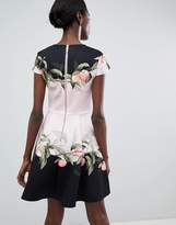 Thumbnail for your product : Ted Baker Antana Skater Dress in Peach Blossom Print