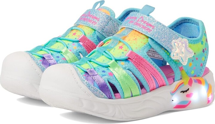 Skechers Lighted - Unicorn Dreams 303102L (Little Kid/Big Kid) (Turquoise/Multi) Girl's Shoes - ShopStyle
