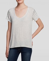 Thumbnail for your product : Splendid Tee - Embellished Sleeve