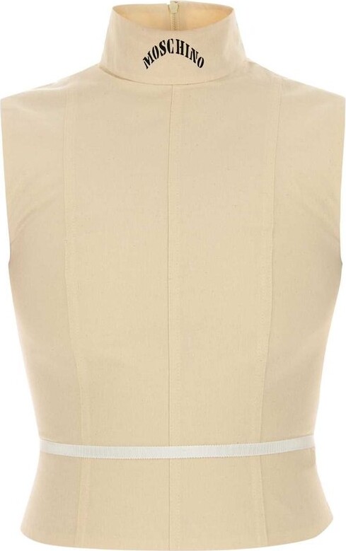 Moschino High Neck Sleeveless Top