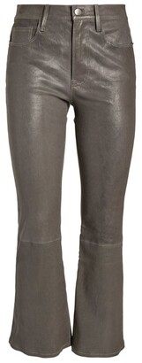 Frame Le Crop Mini Boot Leather Trousers