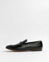 Thumbnail for your product : ASOS DESIGN loafers in black faux leather with snaffle