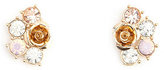 Thumbnail for your product : Charlotte Russe Rose & Stone Cluster Stud Earrings