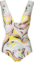Thumbnail for your product : Emilio Pucci printed plunge swimsuit