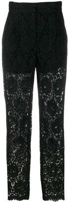 Dolce & Gabbana floral lace suit trousers