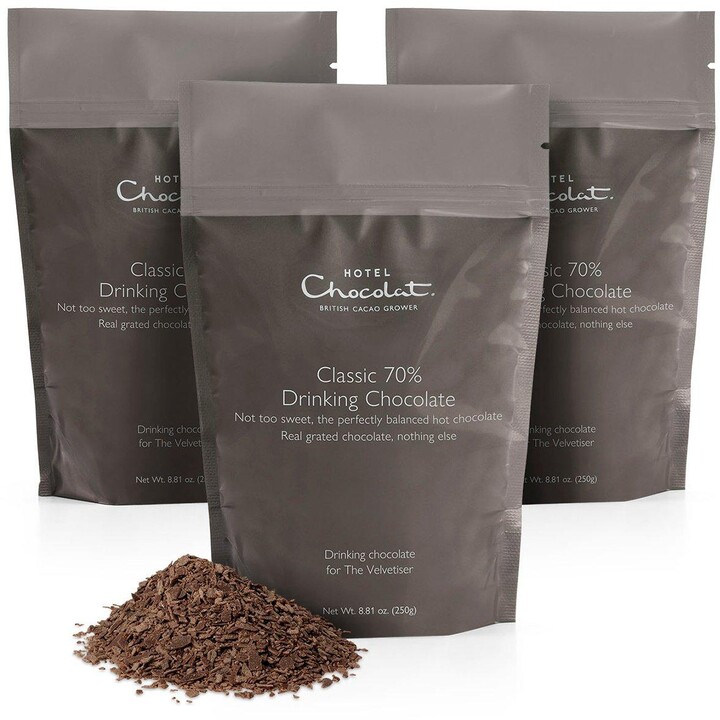 Hotel Chocolat Classic 70 Drinking Chocolate 3X 250G Resealable