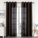 Thumbnail for your product : GoodGram Montauk Accents 2 Pack Ultra Luxurious Faux Silk Sheer Grommet Top Curtain Panels - 52 in. W x 84 in. L, Beige
