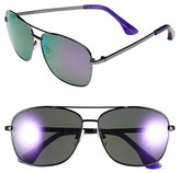 Thumbnail for your product : Isaac Mizrahi New York 58mm Aviator Sunglasses