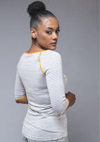 Thumbnail for your product : Devinto Nida Raglan Sleeve Boat Neck Contrast Tee