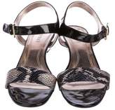 Thumbnail for your product : Ellen Tracy Embossed Wedge Sandals
