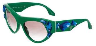 Prada Embellished Cat-Eye Sunglasses w/ Tags