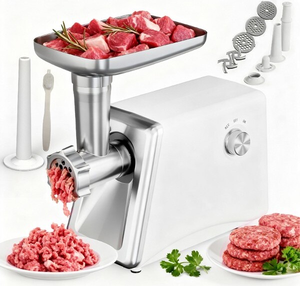 SUGIFTElectricMeatGrinderStainlessSteelSausageStufferMaker