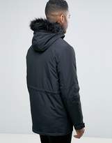 Thumbnail for your product : ASOS Parka Jacket With Faux Fur Trim In Black