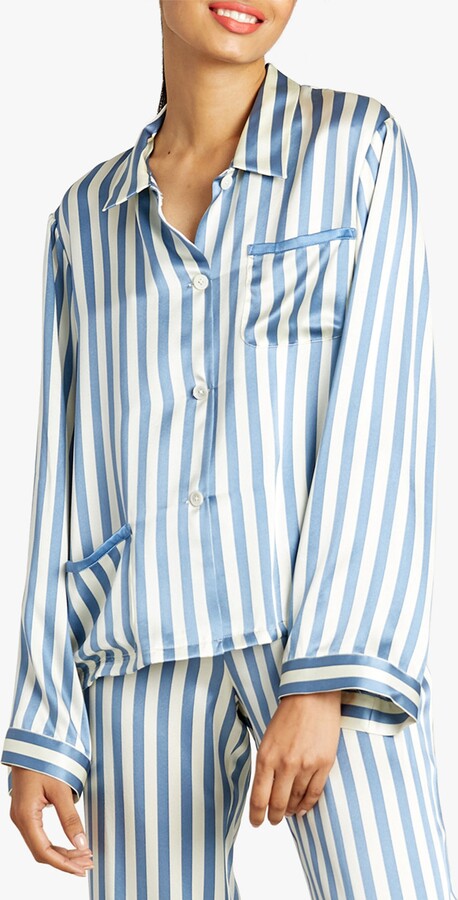 全新品 kinema striped pajama shirt キネマのストライプシャツ - トップス
