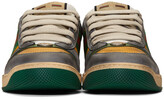 Thumbnail for your product : Gucci Yellow & Grey Screener Sneakers