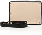 Thumbnail for your product : Sophie Hulme Textured-leather and brass box clutch
