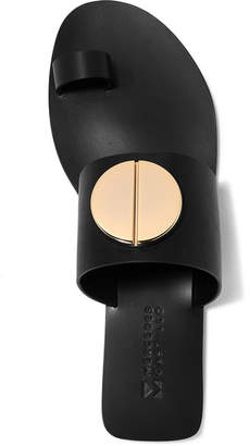 Mercedes Castillo - Vitellino Embellished Leather Sandals - Black