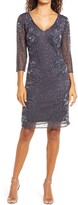 Thumbnail for your product : Pisarro Nights Beaded V-neck Cocktail Dress