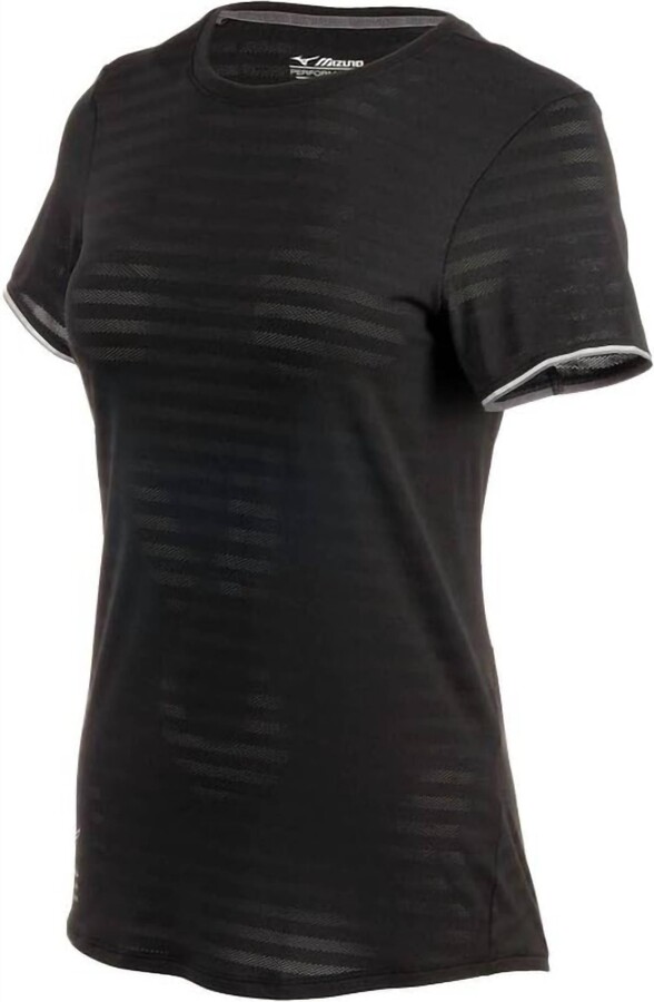 Mizuno Women's Alpha Eco Running Tee In Black