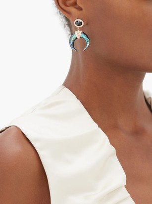 Jacquie Aiche Diamond & Labradorite Rose-gold Drop Earrings - Blue
