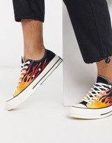 converse chuck 70 low archive flame print