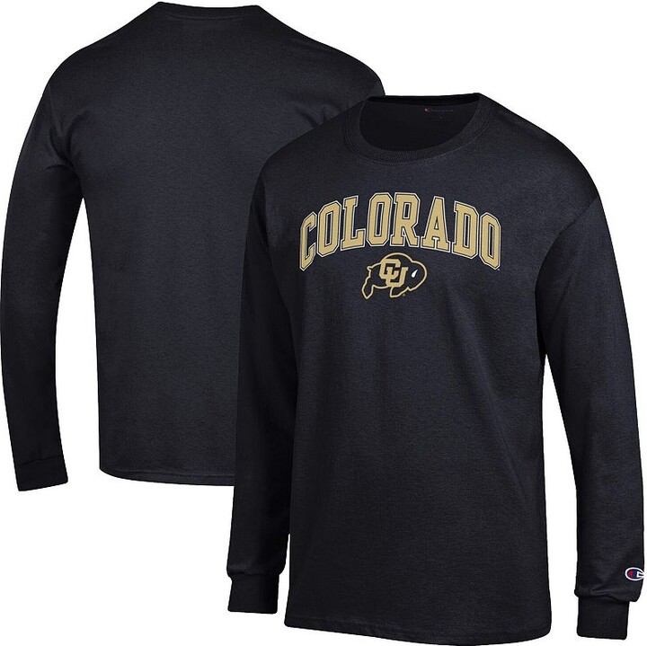 Men's Champion Black Colorado Buffaloes Arch Over Logo Long Sleeve T-Shirt
