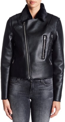 Vigoss Faux Leather & Faux Fur Jacket