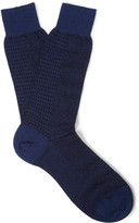 Thumbnail for your product : Pantherella Marwood Patterned Merino Wool-Blend Socks