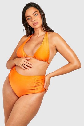 boohoo Maternity Essential Wide Apex Bikini Top - ShopStyle