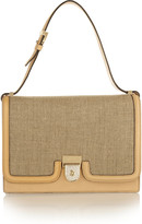 Thumbnail for your product : Victoria Beckham Lin canvas and leather shoulder bag