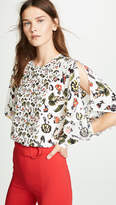 Thumbnail for your product : Jason Wu Grey Floral Ruffle Sleeve Top