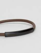 Thumbnail for your product : Emporio Armani Slim Leather Bracelet In Black