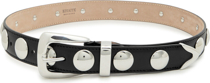 KHAITE Benny Studded Leather Belt