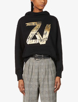 Thumbnail for your product : Zadig & Voltaire Wallace logo-print cotton-jersey hoody