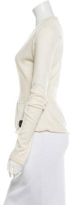 Just Cavalli Ribbed Knit Long Sleeve Sweater