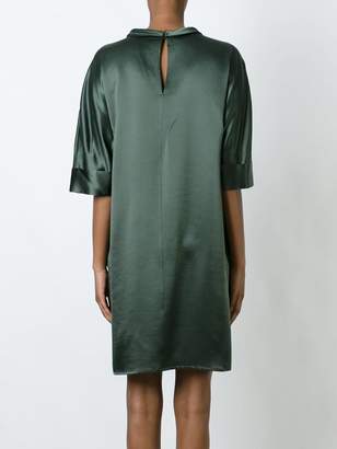 Gianluca Capannolo pleated neck shift dress