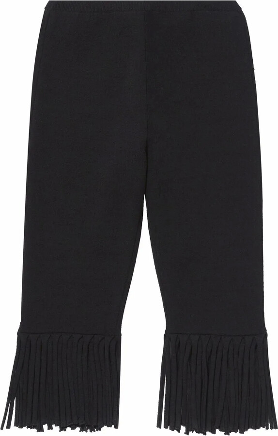 Proenza Schouler Textured Fringed Biker Shorts