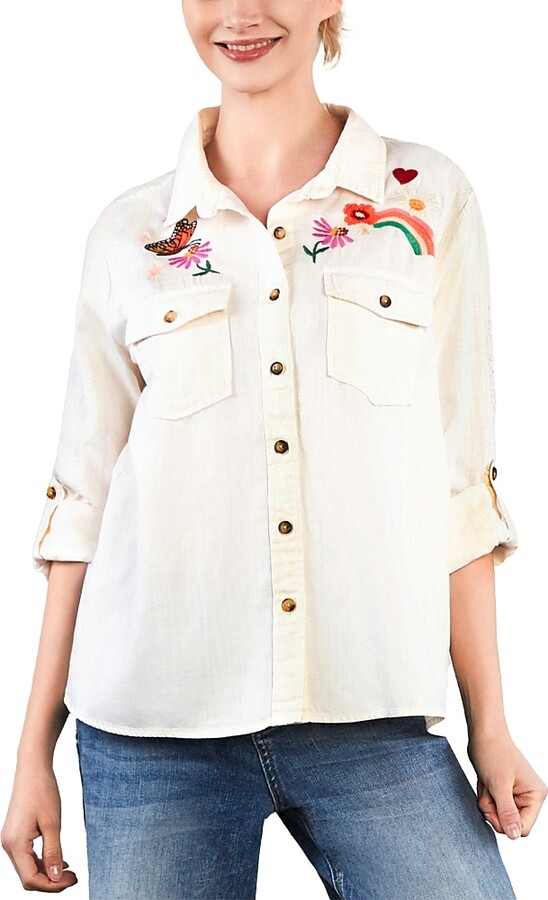 BILLY T Happy Place Denim Shirt