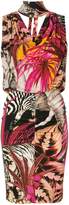 Thumbnail for your product : Just Cavalli jungle print cowl neck dress