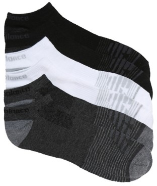 new balance men's socks black