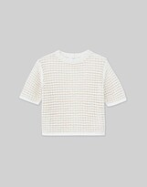 Cotton Silk Net Stitch Short Sleeve S 