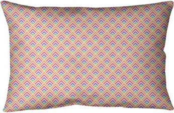 ArtVerse Katelyn Elizabeth Ombre Geometric Lumbar Pillow
